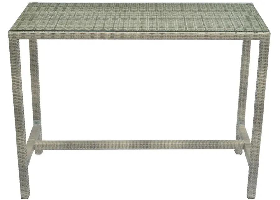 Conduit Outdoor Patio Wicker Rattan Large Bar Table