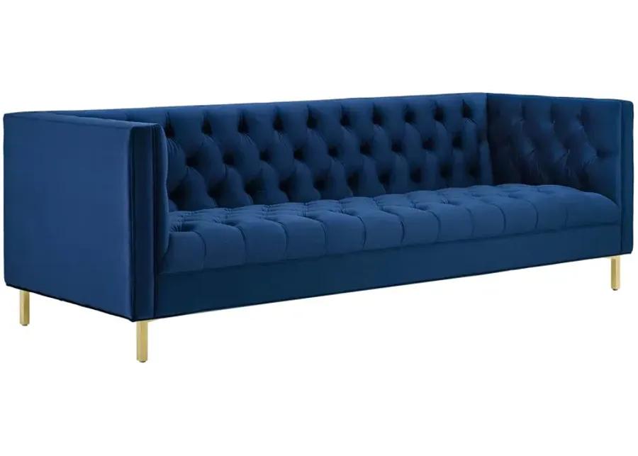 Delight Tufted Button Performance Velvet Sofa