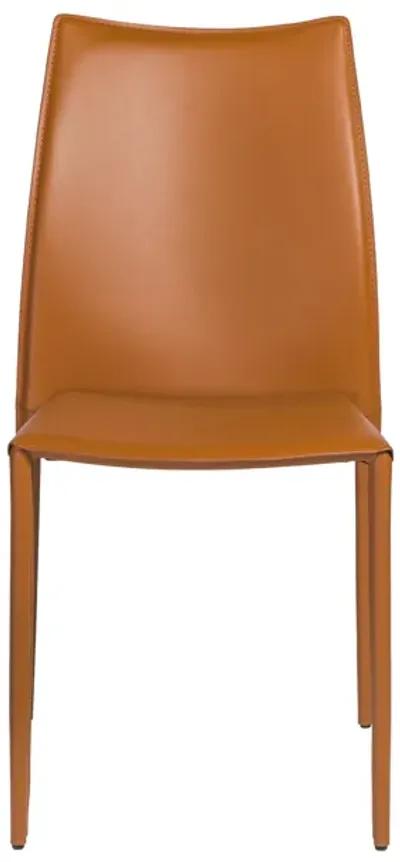 Dalia Stacking Side Chair in Cognac - Set of 2