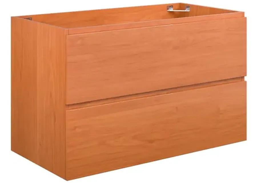 Scenic 36" Wall-Mount Bathroom Vanity Cabinet (Sink Basin Not Included)