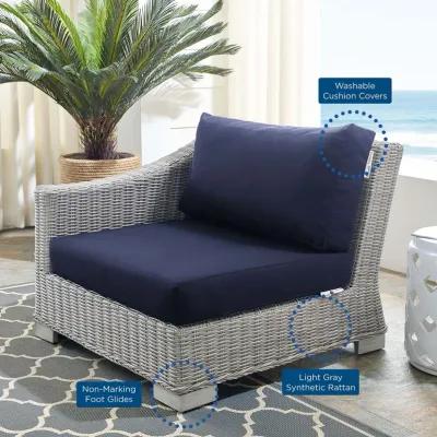 Conway Sunbrella® Outdoor Patio Wicker Rattan Left-Arm Chair