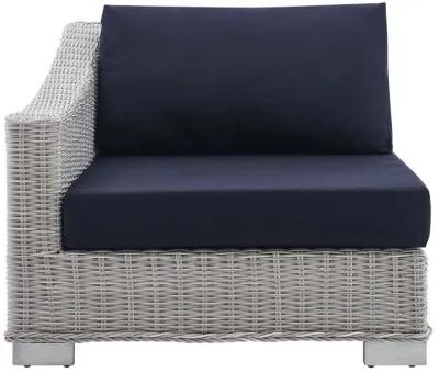 Conway Sunbrella® Outdoor Patio Wicker Rattan Left-Arm Chair