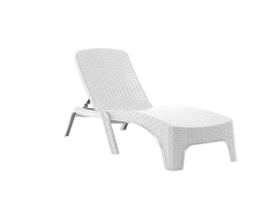 Roma Set of 2 Chaise Lounger-White