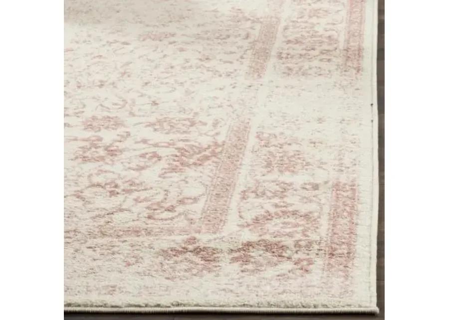 Adirondack Contemporary Ivory / Rose 2'-6" X 8' Powerloomed Rug