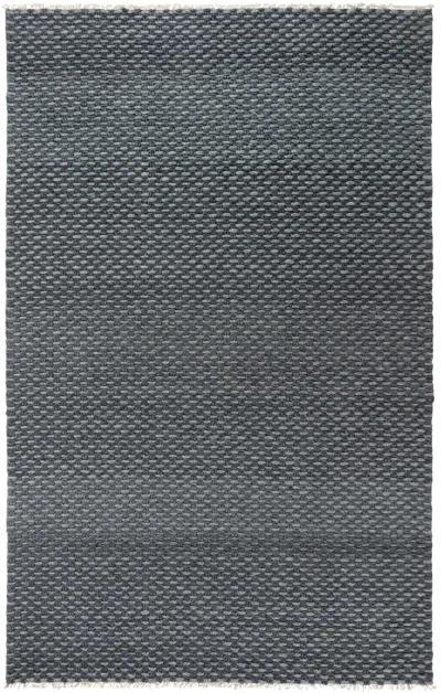 Capri Gray Basketweave Polyester/Wool Blend 8'6" x 11'6" Rectangle Rug