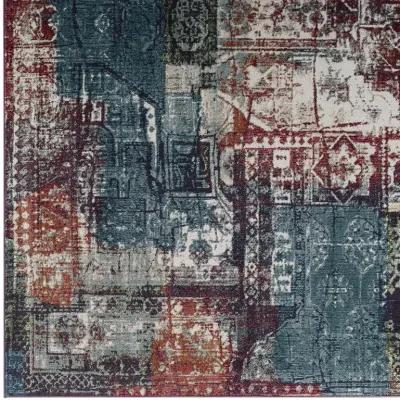 Tribute Elowen Contemporary Modern Vintage Mosaic 8x10 Area Rug