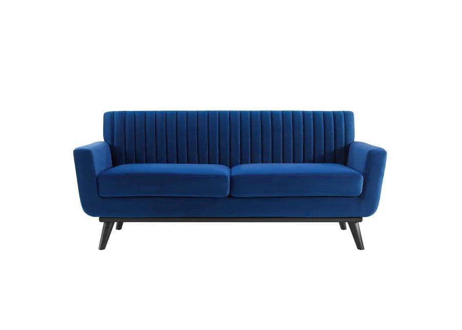 Engage Channel Tufted Performance Velvet Loveseat