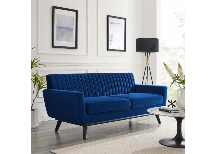 Engage Channel Tufted Performance Velvet Loveseat