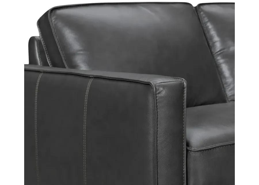 Summit 3 Piece Pewter Leather Sectional Sofa