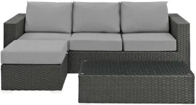 Sojourn 3 Piece Outdoor Patio Sunbrella® Sectional Set