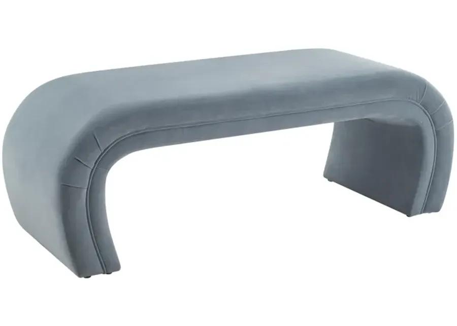 Kenya Sea Blue Velvet Bench