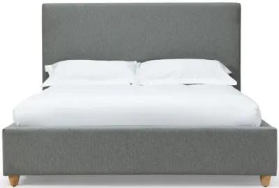 Olivia Upholstered King-size Bed in Pewter