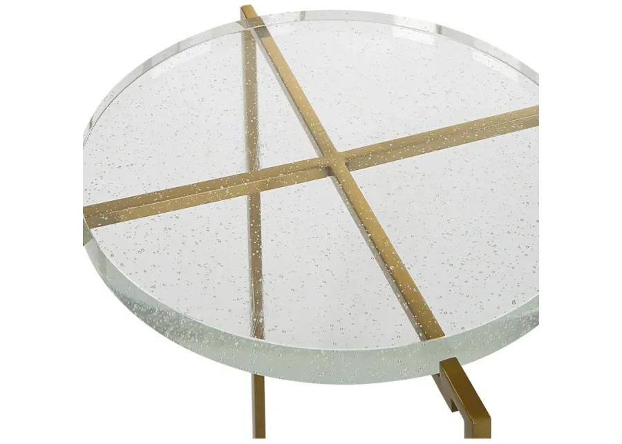 Star-crossed Glass Accent Table