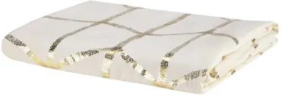 Intelligent Design Raina Ivory/Gold Metallic Printed Duvet Cover Set