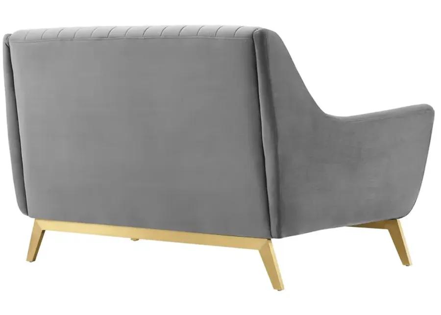 Winsome Channel Tufted Performance Velvet Loveseat