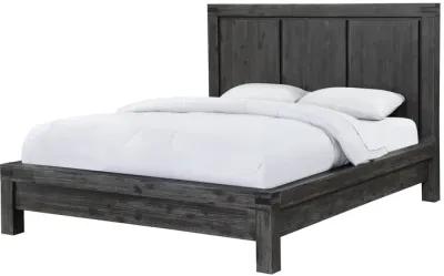 Meadow King-Size Solid Wood Platform Bed in Graphite