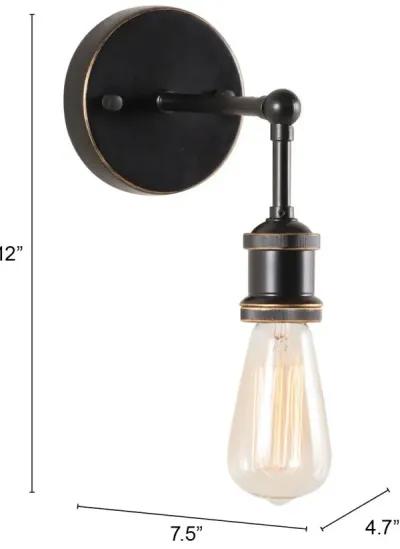 Miserite Wall Lamp Antique Black