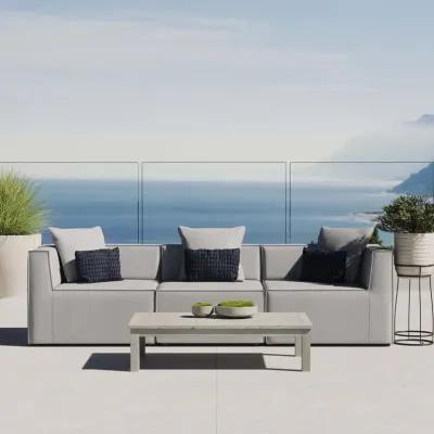 Saybrook Outdoor Patio Upholstered 3-Piece Sectional Sofa