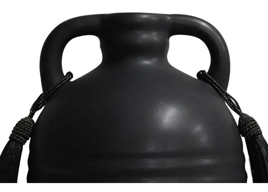 Adonis Black Ceramic Vase