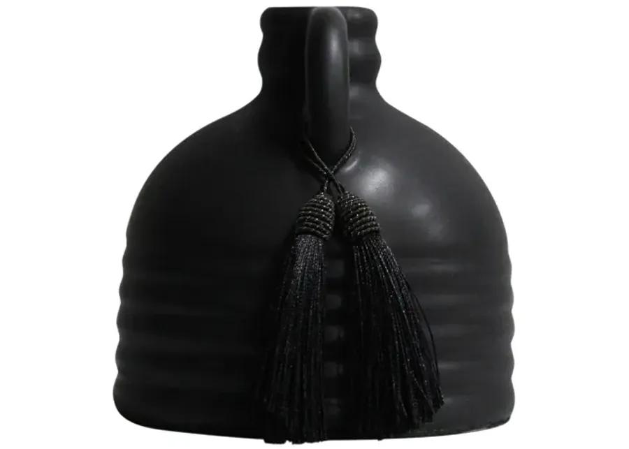 Adonis Black Ceramic Vase