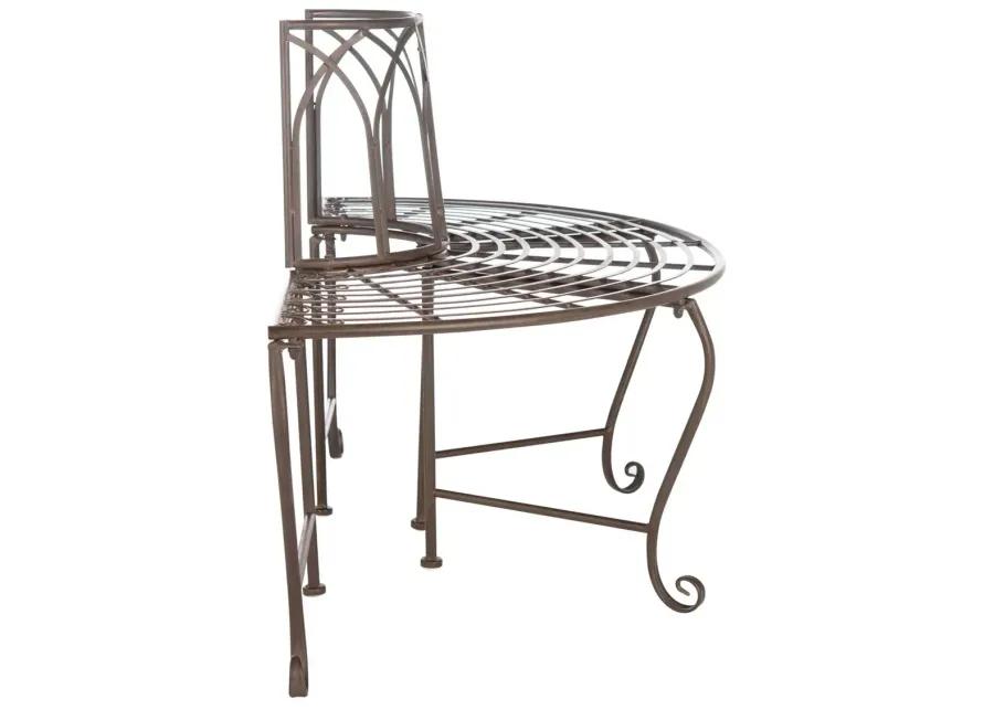 ABIA WROUGHT IRON 50 INCH W OUTDOOR TREE BENCH