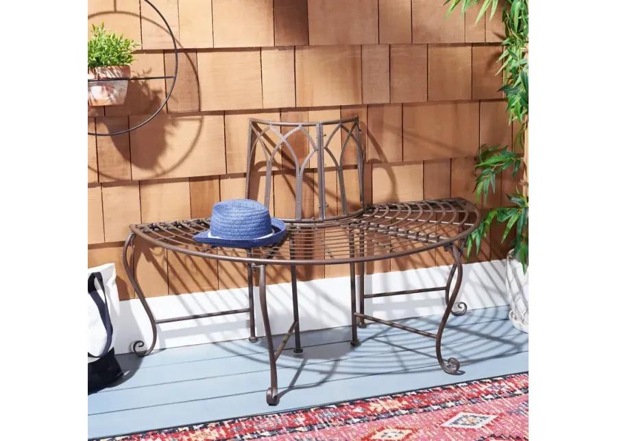 ABIA WROUGHT IRON 50 INCH W OUTDOOR TREE BENCH