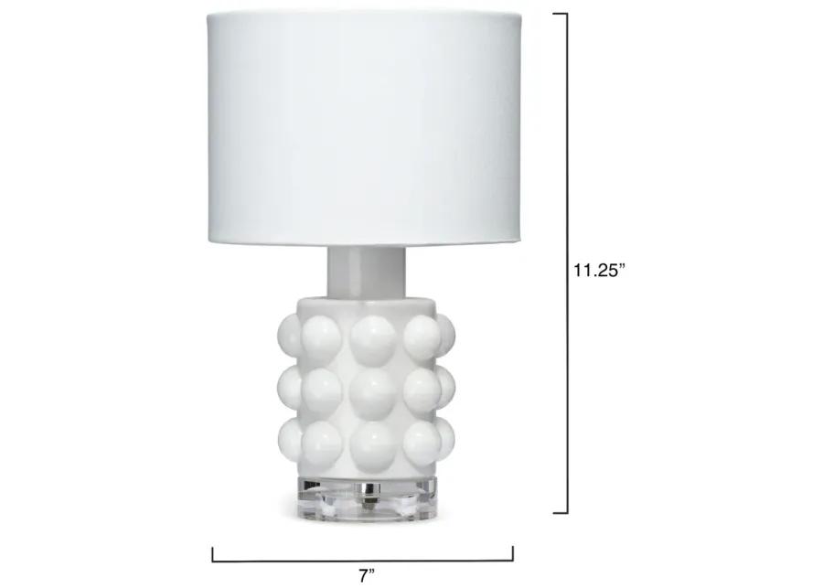 Seltzer Blown Glass Table Lamp, White