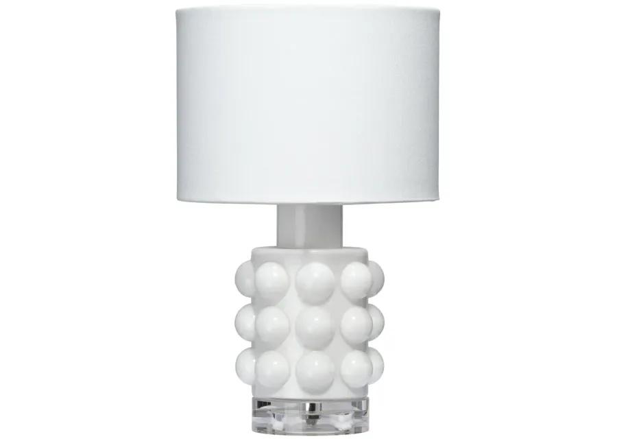 Seltzer Blown Glass Table Lamp, White