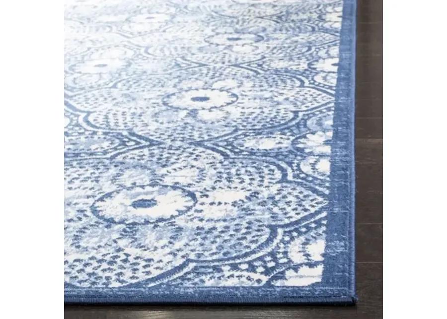 Brentwood 862 Navy / Creme 9' X 12' Large Rectangle Powerloomed Rug