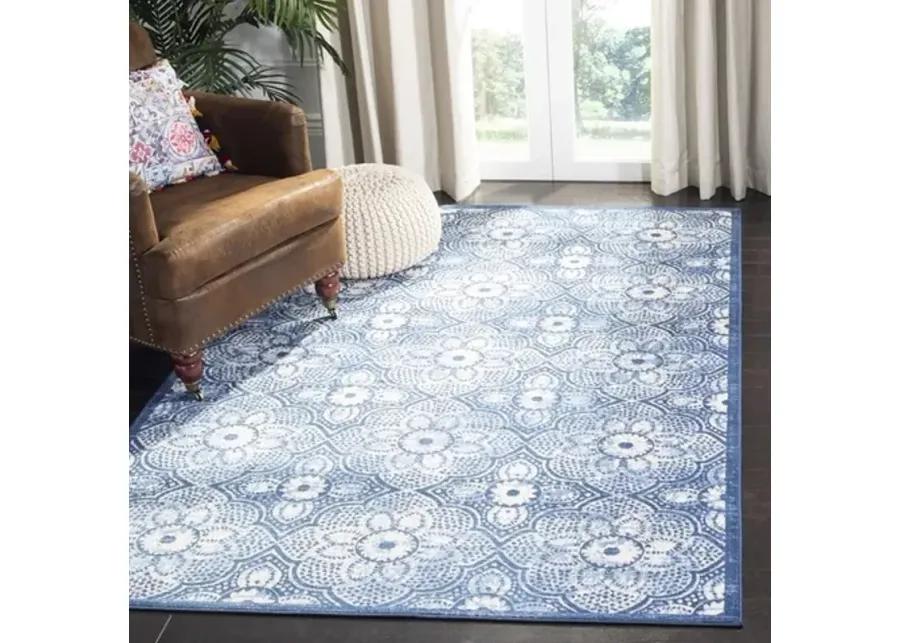 Brentwood 862 Navy / Creme 9' X 12' Large Rectangle Powerloomed Rug