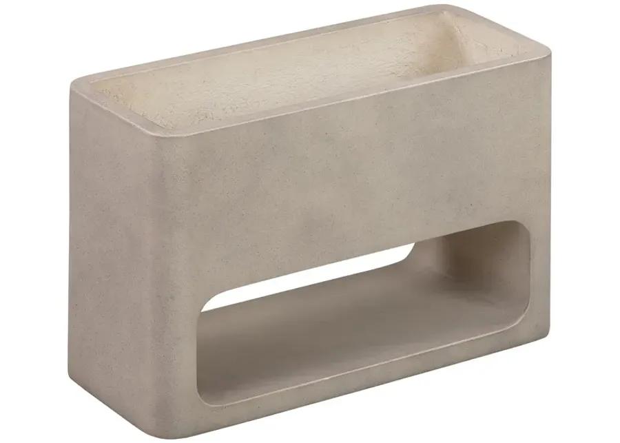 Sunstone Indoor or Outdoor Planter in White Concrete