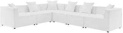 Saybrook Outdoor Patio Upholstered 6-Piece Sectional Sofa