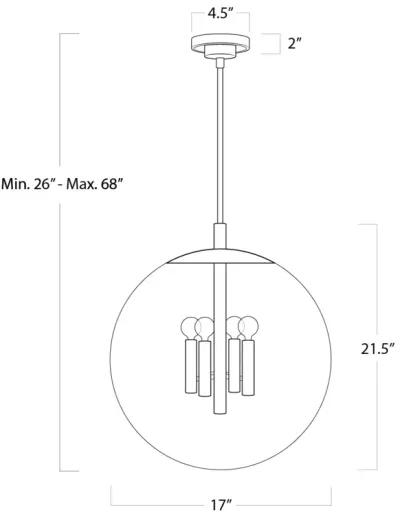 Cafe Pendant Medium (Natural Brass)