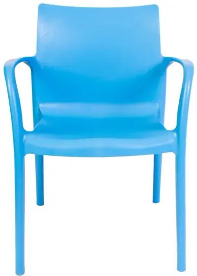 Pedro Set of 4 Stackable Armchair-Blue