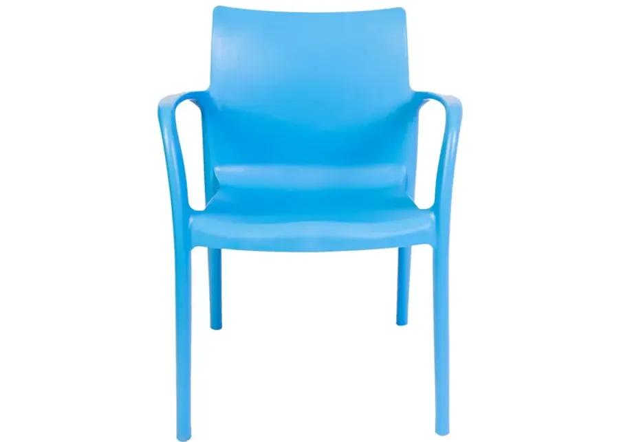 Pedro Set of 4 Stackable Armchair-Blue