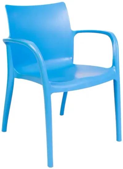 Pedro Set of 4 Stackable Armchair-Blue