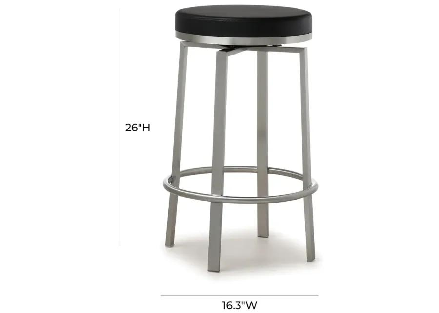 pratt black swivel counter stool - set of 2