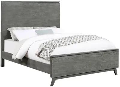 Nathan High Headboard Eastern King Panel Bed Grey