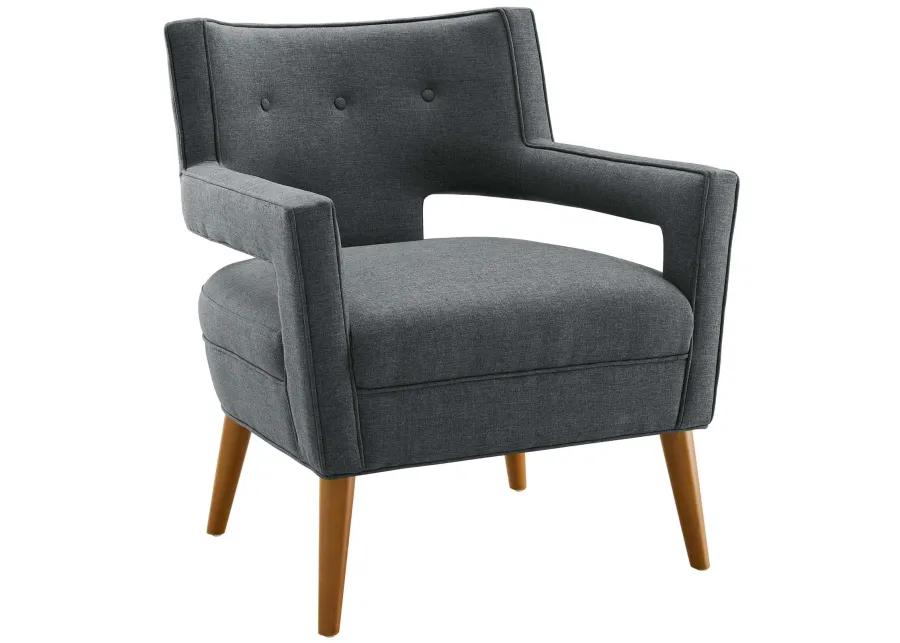 Sheer Upholstered Fabric Armchair Set of 2