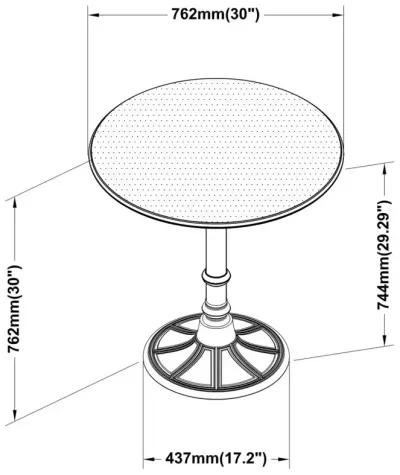 Oswego Round Bistro Dining Table Bronze