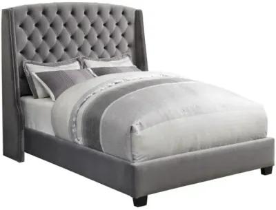 Pissarro California King Tufted Upholstered Bed Grey