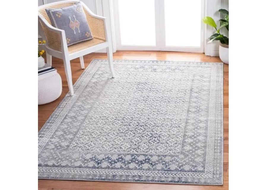 Brentwood 899 Ivory / Light Grey 9' X 12' Large Rectangle Powerloomed Rug