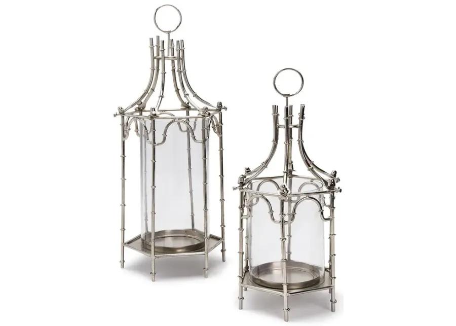 S/2 Silver Brighton Pagoda Lanterns