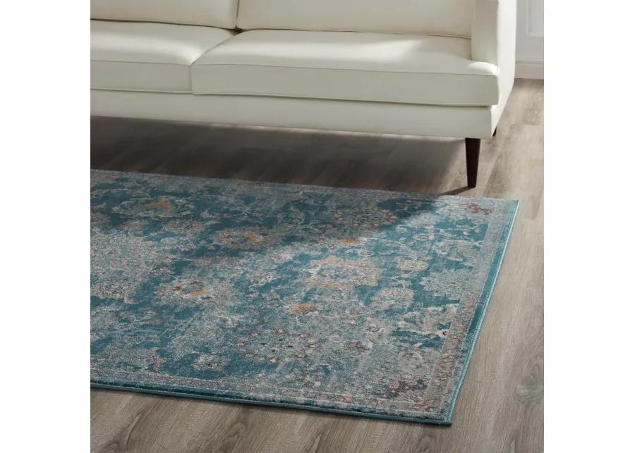 Cynara Distressed Floral Persian
Medallion 5x8 Area Rug