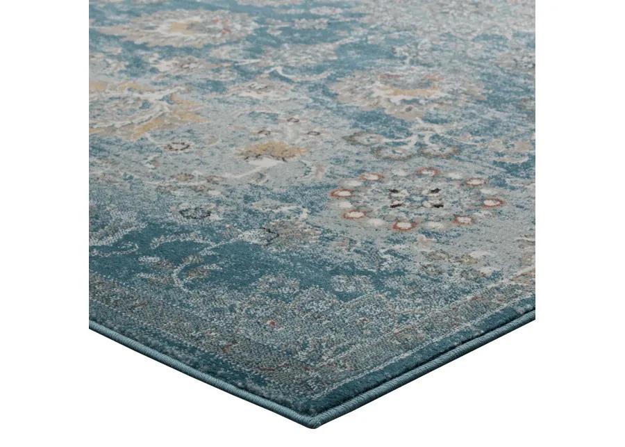 Cynara Distressed Floral Persian
Medallion 5x8 Area Rug