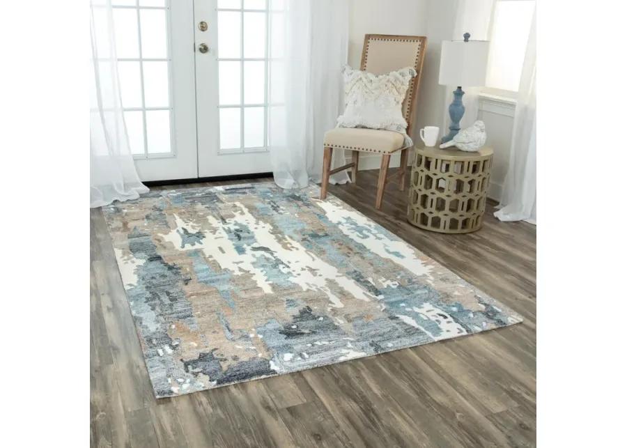 Essence Sand Abstract Wool/Recycled Polyester 5' x 7'6" Rectangle Rug