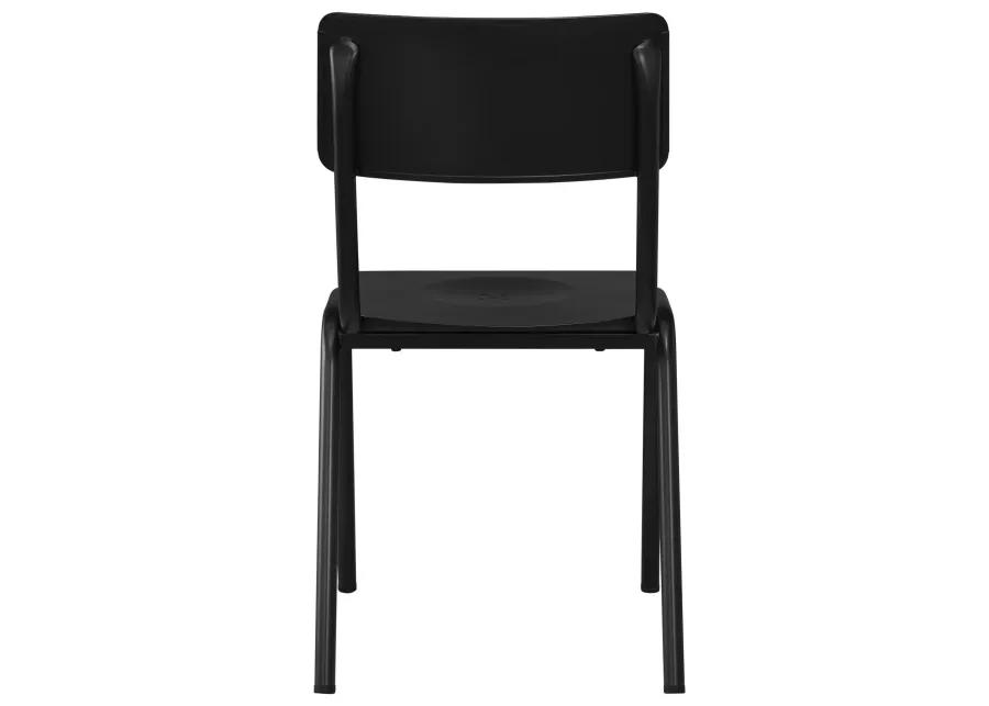 Luke  Metal Dining Side Chair, Metallic Gunmetal