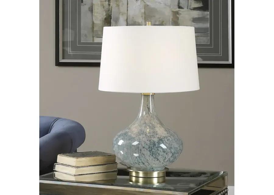 Celinda Blue Gray Glass Lamp