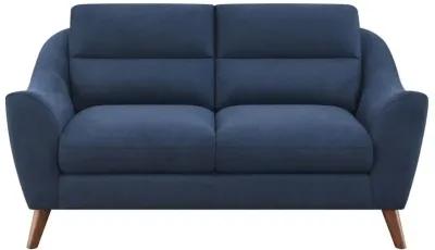 Gano Sloped Arm Upholstered Loveseat Navy Blue