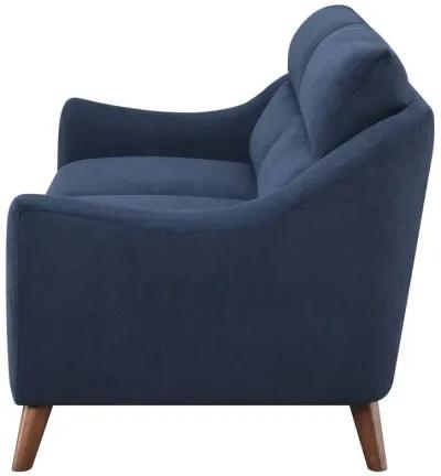 Gano Sloped Arm Upholstered Loveseat Navy Blue